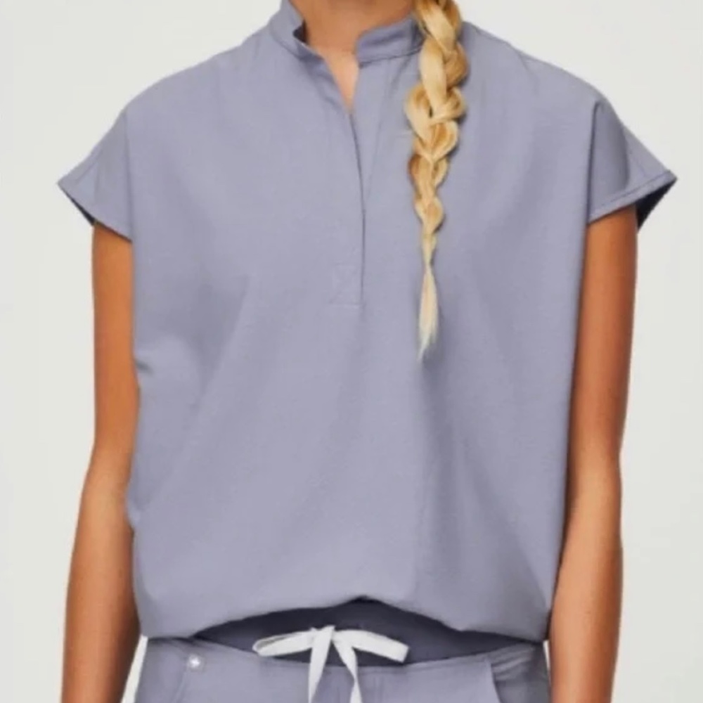 Figs Vapor Blue Space Dye Rafaela Top